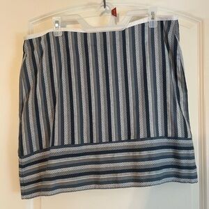 LOFT Striped Blue Skirt